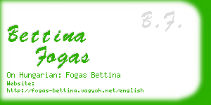 bettina fogas business card
